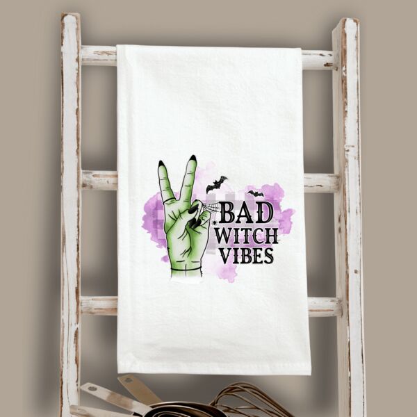 CTT000010, Halloween, Cute Tea Towels, Bad Witch Vibes Thumbnail